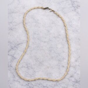 Vintage Cream Faux Pearls Twisted Necklace